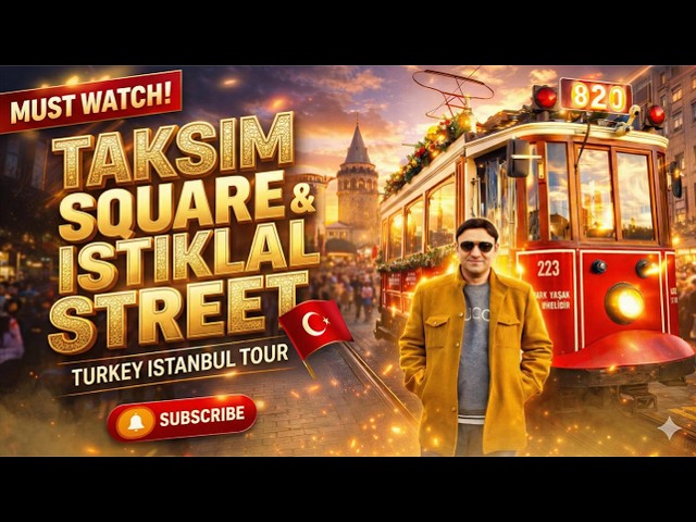 Istiklal Street & Taksim Square – The Heartbeat of Istanbul 🇹🇷#shortsfeed #istanbul #taksim #travel